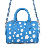 LOUIS VUITTON LVxYK Speedy Bandouliere Blue/WhiteM46425 Monogram Empreinte Leather Infinity Dot Size 20