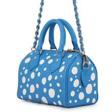 将图像加载到图库查看器中，LOUIS VUITTON LVxYK Speedy Bandouliere Blue/WhiteM46425 Monogram Empreinte Leather Infinity Dot Size 20
