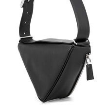 将图像加载到图库查看器中，PRADA Triangle Bag Black2VL039 Saffiano LeatherLeather
