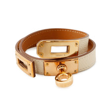将图像加载到图库查看器中，HERMES Kelly Bracelet Double Tour Size T2 Craie Epsom
