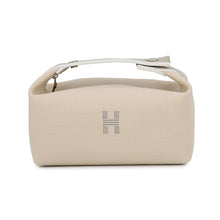 将图像加载到图库查看器中，HERMES Brid a Black Beige Canvas Size PM
