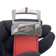 将图像加载到图库查看器中，PATEK PHILIPPE Reversible Belt Orange /Bordeaux Leather
