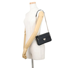 Load image into Gallery viewer, Valentino Garavani Rock Studded Chain Shoulder Bag Black6W5P0Y57CDV Calf Leather
