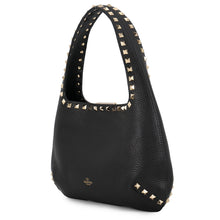Load image into Gallery viewer, Valentino Garavani Rock Studded Small Hobo Bag Black2W5B0I25CDV_0NO Calf Leather Size Small
