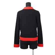 将图像加载到图库查看器中，CHANEL Cashmere blend knit cardigan Size 36 Black/RedP62567 Cashmere73% Wool19% Polyamide8%
