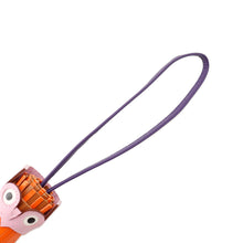 Load image into Gallery viewer, HERMES Bag Charm Chouette Mauve Sylvestre/Purple/Orange/Gold/White/Black Epsom Lambskin Swift Leather

