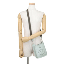 Load image into Gallery viewer, HERMES Evelyne Amazon Long Blue Pale/Etain Taurillon Clemence Size TPM
