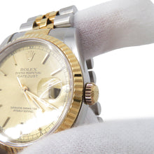 Load image into Gallery viewer, ROLEX Datejust W36mm Stainless Steel K18YG Champagne Dial16233
