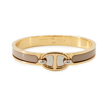 Load image into Gallery viewer, HERMES Enamel Bracelet 《Mini・Clic/Chaine d'Ancre》 Size PM Marong rasseH209000F Gold Plated Enamel
