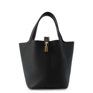 HERMES Picotin Lock Black Taurillon Clemence Size PM