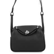 HERMES Lindy Black Taurillon Clemence Size Mini