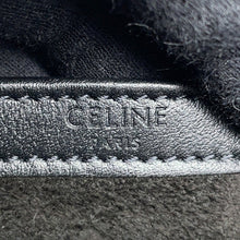 将图像加载到图库查看器中，CELINE logo messenger bag Black194503DOT Leather
