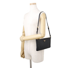 Load image into Gallery viewer, PRADA Shoulder Bag with Triangle Logo Black1BC238 Leather
