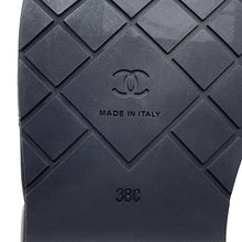 Load image into Gallery viewer, CHANEL CC Logo Matelasse Sandals BlackG39678 Lambskin Size 38C
