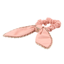 Load image into Gallery viewer, CHANEL CC Logo Ribbon Scrunchie Pink Lambskin
