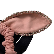Load image into Gallery viewer, CHANEL CC Logo Ribbon Scrunchie Pink Lambskin
