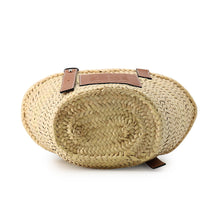 将图像加载到图库查看器中，LOEWE Basket bag Natural/Brown327.02.S93 Raffia Leather Size Small

