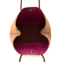 Load image into Gallery viewer, HERMES Garden Party Verso Gold/Magnolia Toile Officier Negonda Leather Size TPM
