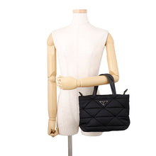 Load image into Gallery viewer, PRADA Tessuto Padded 2-Way Tote Bag Black1BG373 Nylon Size Small
