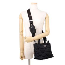 Load image into Gallery viewer, PRADA Tessuto Padded 2-Way Tote Bag Black1BG373 Nylon Size Small
