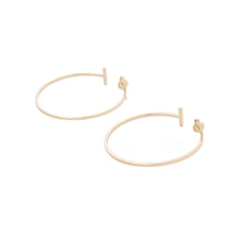 Load image into Gallery viewer, TIFFANY&amp;Co. T-Wire Hoop Earrings Size Extra large67789962 18K Yellow Gold
