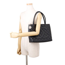 Load image into Gallery viewer, CHANEL Medallion Tote BlackA01804 Caviar Leather
