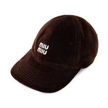 Load image into Gallery viewer, MIUMIU logo baseball cap Size L Dark Brown/Navy5HC369 2CUA Cotton100%
