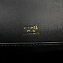 将图像加载到图库查看器中，HERMES Geta Slim Black Epsom
