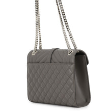 将图像加载到图库查看器中，SAINT LAURENT PARIS Envelope Chain Shoulder Bag Gray487206BOW922034 Leather Size Medium
