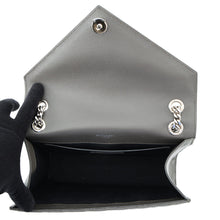将图像加载到图库查看器中，SAINT LAURENT PARIS Envelope Chain Shoulder Bag Gray487206BOW922034 Leather Size Medium
