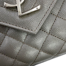 将图像加载到图库查看器中，SAINT LAURENT PARIS Envelope Chain Shoulder Bag Gray487206BOW922034 Leather Size Medium
