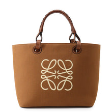 Load image into Gallery viewer, LOEWE Anagram Tote Bag TanA717S72X06 Jacquard Calf Leather Size Small
