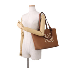 Load image into Gallery viewer, LOEWE Anagram Tote Bag TanA717S72X06 Jacquard Calf Leather Size Small
