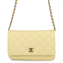 Load image into Gallery viewer, CHANEL Matelasse Classic Chain Wallet YellowAP0250 Caviar Leather
