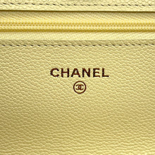 Load image into Gallery viewer, CHANEL Matelasse Classic Chain Wallet YellowAP0250 Caviar Leather
