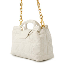 将图像加载到图库查看器中，Dior Dior Jolie Top Handle Mini Bag WhiteS3123UNJB Lambskin Faux Pearl
