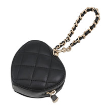 Load image into Gallery viewer, CHANEL Matelasse CC Logo Mini Heart BlackAP4838 Lambskin
