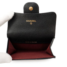 将图像加载到图库查看器中，CHANEL Card Case Matelasse BlackAP0214 Caviar Leather
