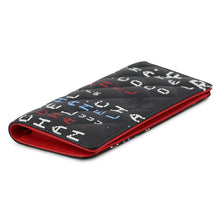 Load image into Gallery viewer, CHANEL Typography Bifold Wallet Cloth Black/Multicolor Leather
