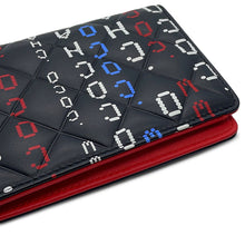 Load image into Gallery viewer, CHANEL Typography Bifold Wallet Cloth Black/Multicolor Leather
