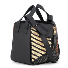 Load image into Gallery viewer, LOEWE hammock Black/Orange/NaturalA538H13X07 Raffia Leather Size compact
