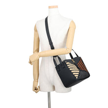Load image into Gallery viewer, LOEWE hammock Black/Orange/NaturalA538H13X07 Raffia Leather Size compact
