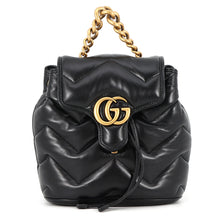 Load image into Gallery viewer, GUCCI GG Marmont Backpack Black777253 Leather
