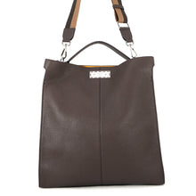 将图像加载到图库查看器中，FENDI Peekaboo X-Lite Fit Shoulder Bag Brown7VA447 Leather

