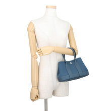 Load image into Gallery viewer, HERMES Neo Garden Blue Tempete Toile Officier Negonda Leather Size 23
