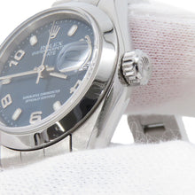 将图像加载到图库查看器中，ROLEX Oyster Perpetual Date W26mm Stainless Steel Blue Dial79160
