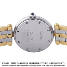 将图像加载到图库查看器中，CARTIER PANTHERE Vendome 3 Row SM W24mm Stainless Steel K18YG Ivory DialW25030B8
