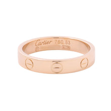 Load image into Gallery viewer, CARTIER Mini Love Ring Size SM/53/#13B4085200 18K Pink Gold
