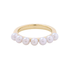 Load image into Gallery viewer, MIKIMOTO Baby Pearl Ring Size Approximately No. 9PR-1426DK 18K Yellow Gold

