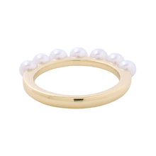 Load image into Gallery viewer, MIKIMOTO Baby Pearl Ring Size Approximately No. 9PR-1426DK 18K Yellow Gold
